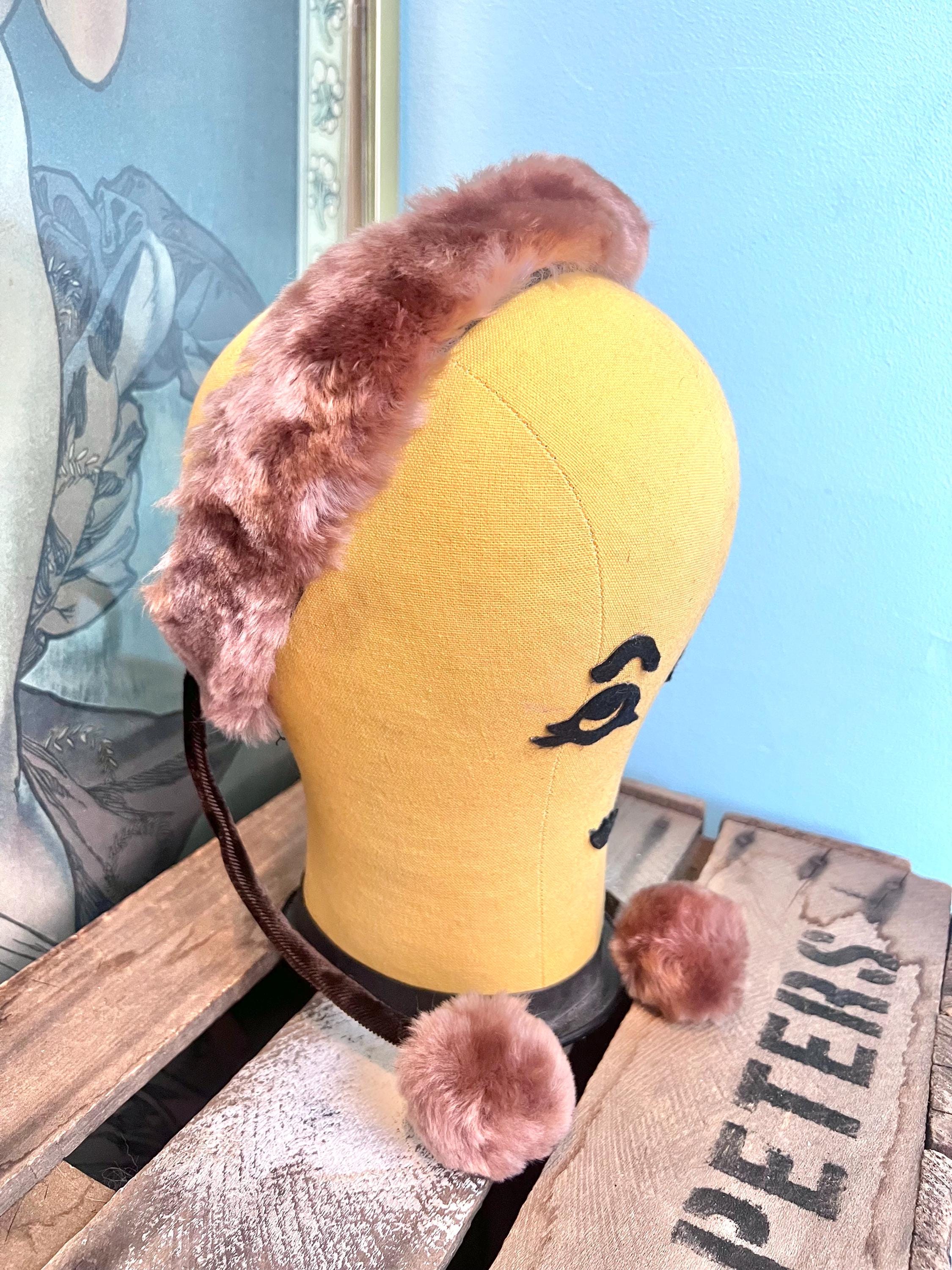 60s Pom Pom Fur Hat - Etsy display picture 1