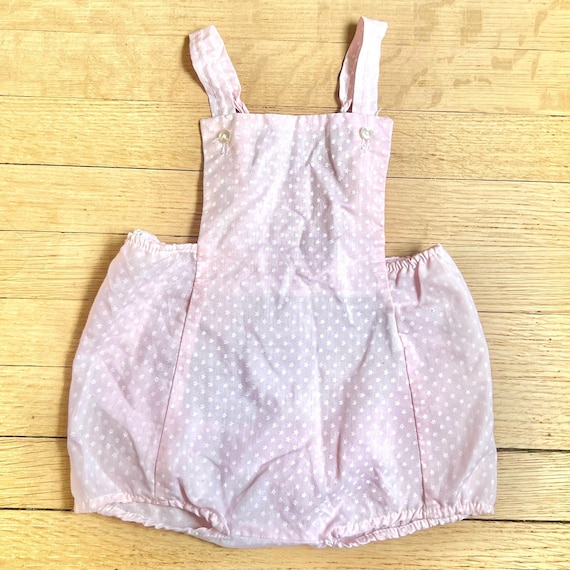 80s Pink Baby Girl Romper