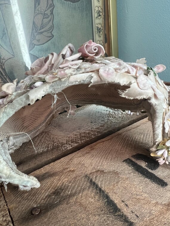 40s 50s Floral Capulet Hat - image 2