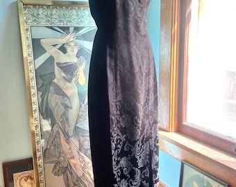 90s Black Long Goth Prom or Formal Dress