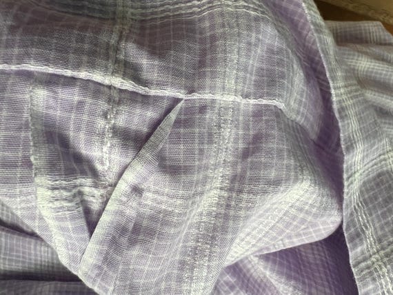 50s Lavender Plaid Dress - image 7