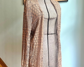 90s Bronze Metallic Sheer Knit Cardigan