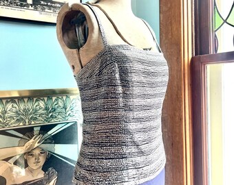 90s Lillie Rubin Silk Beaded Top