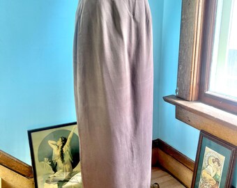 Vintage Brown Silk Skirt