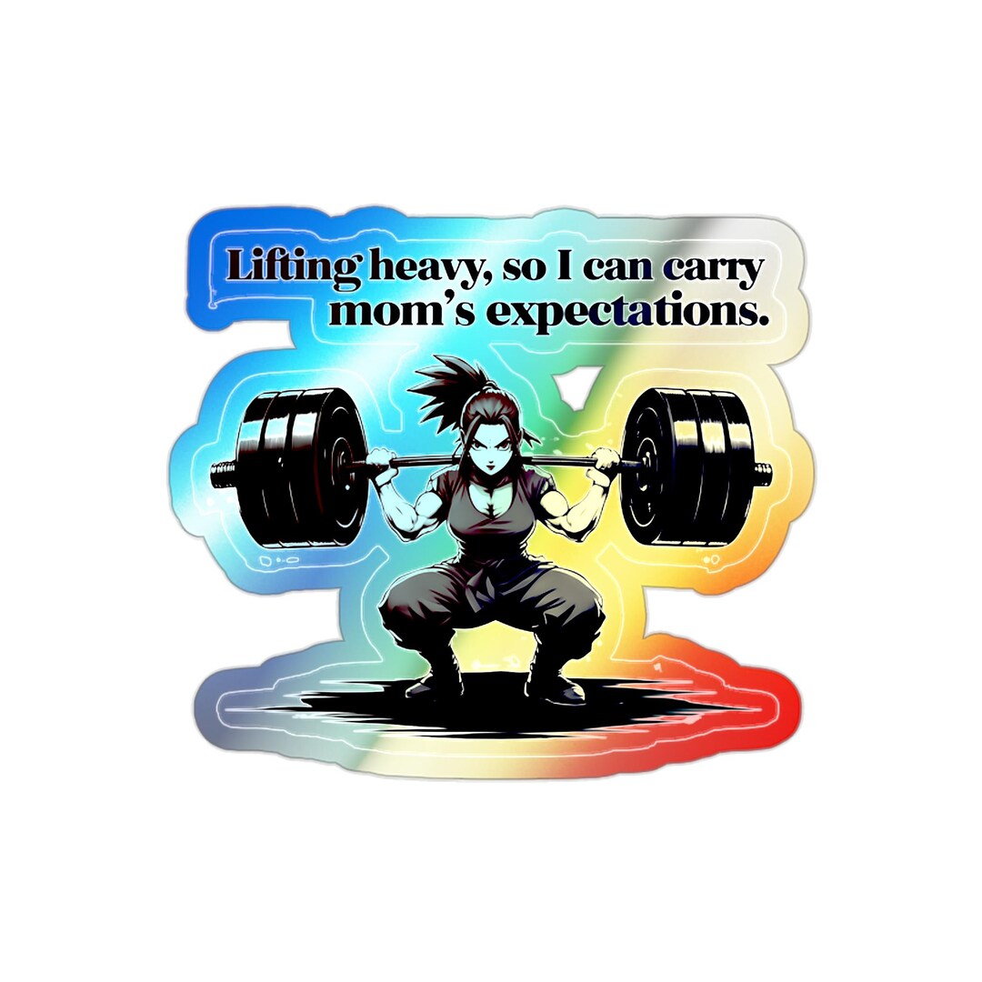Holographic Weightlifting Sticker | Gym Motivation Decal, Fitness Gift ...
