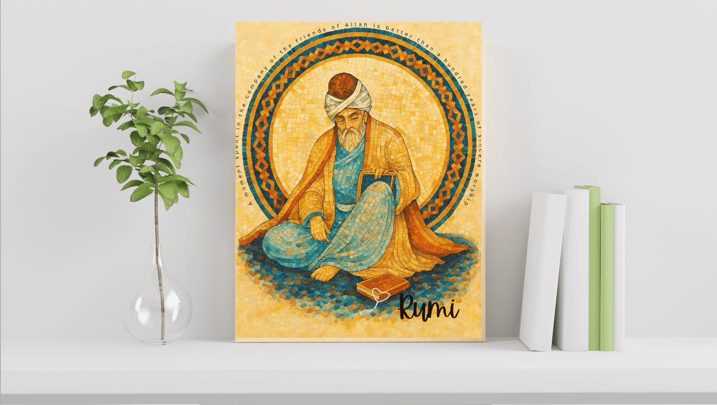 Graphis Rumi Rumi Mosaic Art Print: Islamic Calligraphy, Sufi Poet (digital Download ...