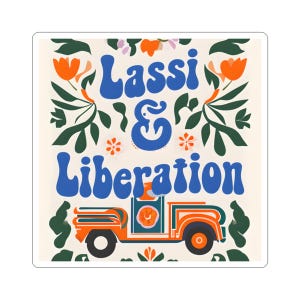 Lassi and Liberation Sticker, Ethnic Decal, Festival Decor, Desi Pride ...
