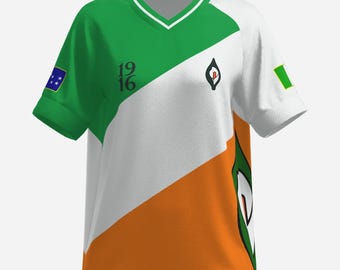 Womens V Neck Pearl Mesh Jersey Easter Lily 1916