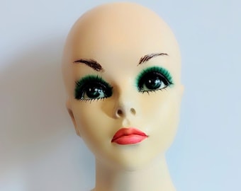 Vintage 60s Mannequin Head Mod Psyche Makeup