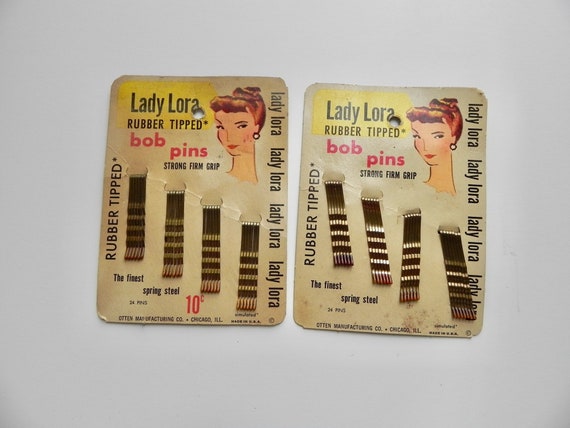 Vintage 50s Bobbie Pins - Lady Lora Hair Bob Pins… - image 2