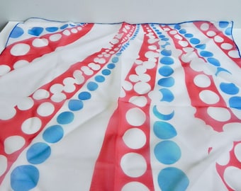 Vintage Scarf 60s Dot Chiffon