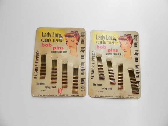 Vintage 50s Bobbie Pins - Lady Lora Hair Bob Pins… - image 5