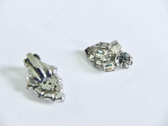 Vintage WEISS Diamonte Earrings Big Sparkling Sto… - image 6