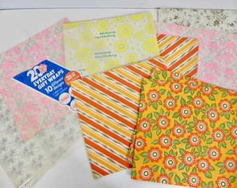 ECO Friendly Birthday Gift Wrap Wrapping Paper Sheets /& Tags by Re-wrapped\u2019 100/% Recycled Vintage Retro Yellow Dots