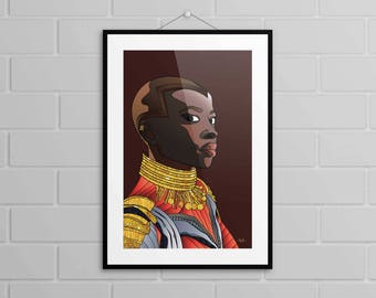Wall Art: Wakanda, Black Panther, Fan Art, Okoye, Comic Book, Marvel