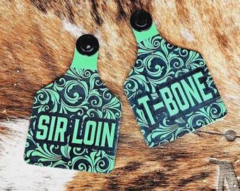 Decorative Livestock Ritchey Identification ID Tags, Custom Engraved Cattle Tags,  Goat, Sheep