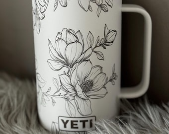 Magnolia Engraved Yeti 24oz Camp Mug