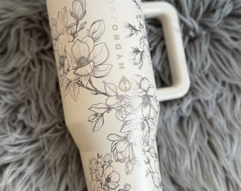 Magnolia Engraved HydroJug Tumbler
