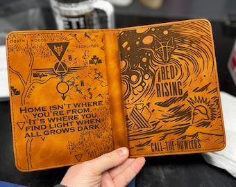 Custom Red Rising Engraved Kindle Paperwhite Reader Case fits 6.8” and 7” device