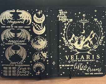 Custom ACOTAR Engraved Kindle Paperwhite Reader Case fits 6.8” and 7” device