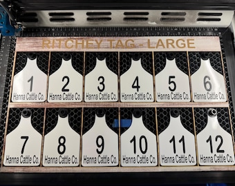 Custom Engraved Ritchey LARGE Cattle Ear Tags