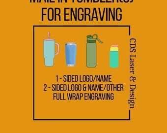 Mail In Tumbler For Engraving | Owala | HydroJug | Yeti | Stanley | Other