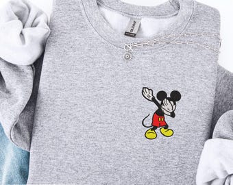 Embroidered Disney Sweatshirt, Embroidery Mickey Tee, Disneyland Shirt, Disney Trip Tee, Disneyworld Shirt,Disney Christmas Sweatshirt