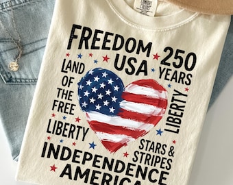 250 Years Of Freedom Shirt USA Anniversary Shirt Freedom Tee American 250 Merchandise 4th of July Shirt Group Shirt, Independence Day Shirts