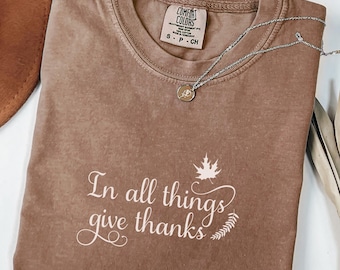 Comfort Colors®Thankful T-Shirts ,Thanksgiving Dinner Shirt, Women Thankful Tshirt, Thanksgiving Tee, Gift For Thanksgiving