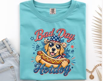 Comfort Colors Bad Day to be a Hotdog Shirt,  Hot Dog Funny Shirt