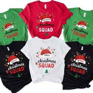 Chemise personnalisée de l&#39;équipe de Noël T-shirt joyeux Noël, chemise de groupe de Noël, chemise de famille de Noël, pyjama de Noël, chemise de famille assortie