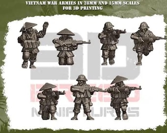 28mm and 15mm VietCong Rifle Squad 1