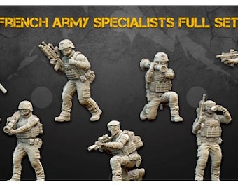 28mm Modern French Army Specialists Full Set |Miniature | Wargaming | 28mm | Modern