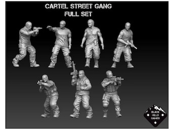 28mm Modern Cartel Street Gang Full Set |Miniature | Wargaming | 28mm | Modern