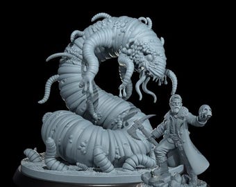 32mm Bayous Blightworm, Cosmic Horror Monster, Cthulhu