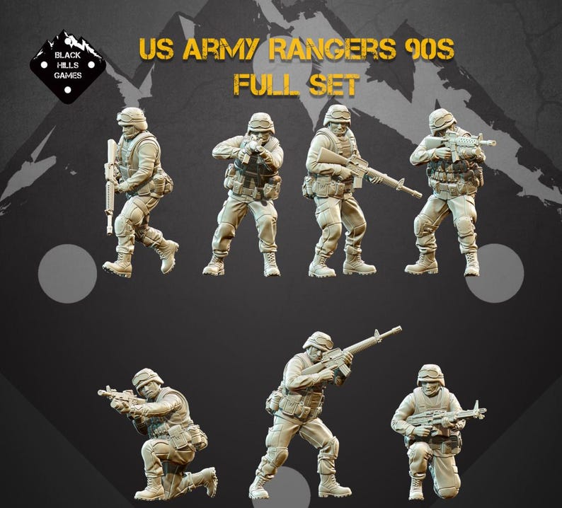 28mm Modern US Rangers 90s Full Set - Etsy