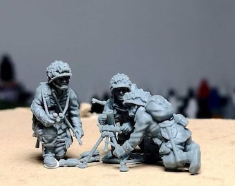 28mm US WW2 paratroopers, M2 Light Mortar and crew