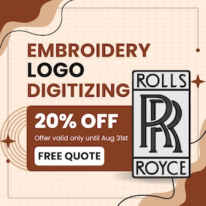 Custom Embroidery Logo Digitizing | Flat, 3D Puff | Hat, Jacket Back, Chest | DST PES JEF & More | Fast Turnaround Free Revisions