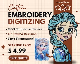 Custom Embroidery Digitizing | Logo Digitizing Embroidery | Machine Embroidery Digitizing Service | Image Digitizing Embroidery