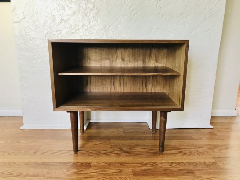 SHIPS IN 4-6 WEEKS Custom Made Mid Century Modern Media Console Stereo Console Media Cabinet Bathroom Sink Vanity Walnut image 8