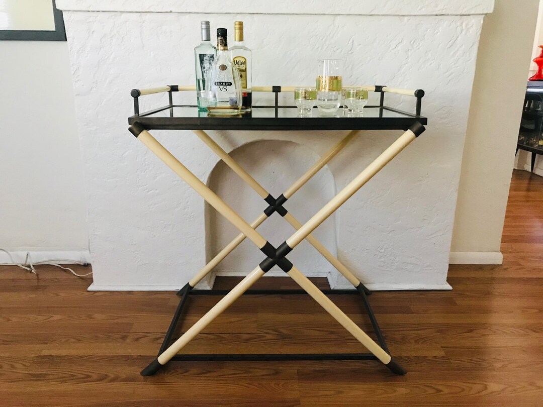 20 off Saleart DECO/1940'S Mirrored Bar Tray Stand Etsy