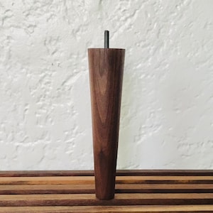 FURNITURE LEGS | MID Century Wood Furniture Legs: Solid Walnut or White Oak, Hand Crafted