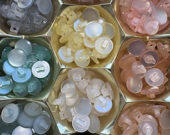 Shank Buttons — Glossy Plastic Buttons for Sewing and Crafts (11 mm)