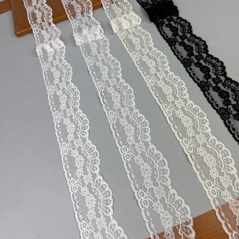 Scalloped Floral Lace Trim by Yard, 2.5 Inch Wide Ribbon, Sewing Crafts ...