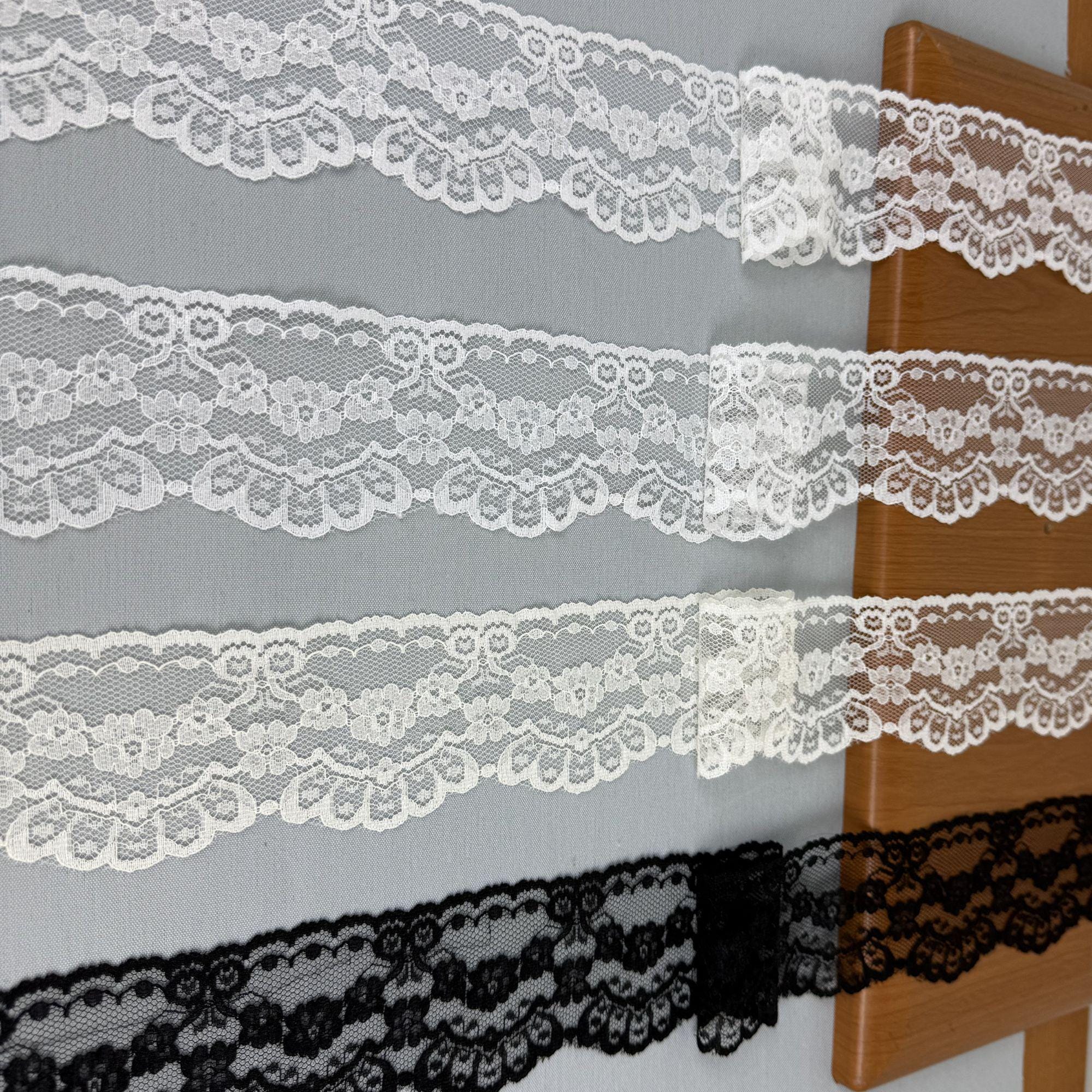 Scalloped Floral Lace Trim by Yard, 2.5 Inch Wide Ribbon, Sewing Crafts ...