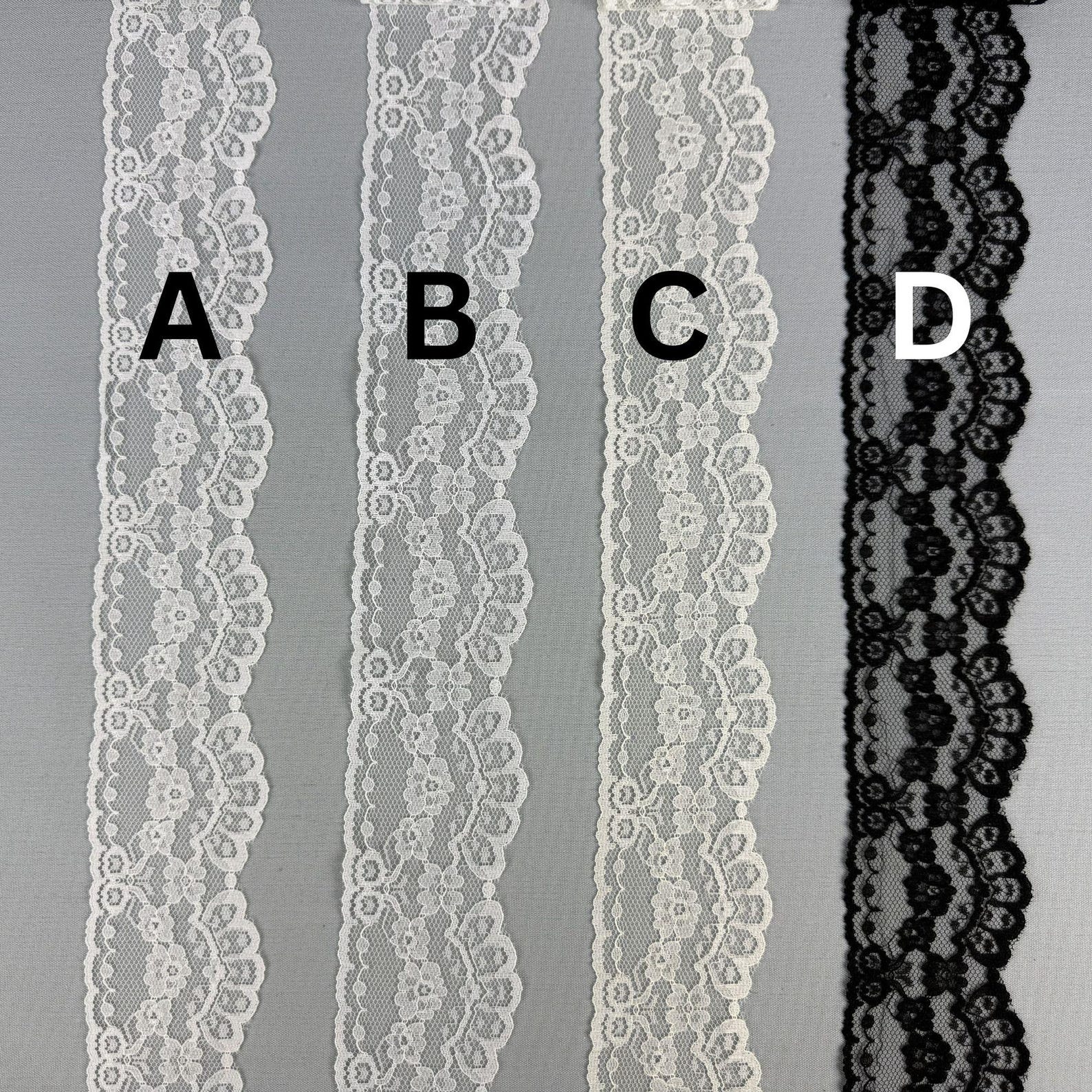 Scalloped Floral Lace Trim by Yard, 2.5 Inch Wide Ribbon, Sewing Crafts ...