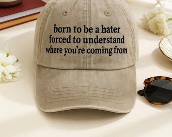 Vintage Washed Cotton Baseball Cap Embroidered Funny Sayings Adjustable Unisex Minimalist Quote Hat Funny Saying Washed Baseball Cap Unique  main image 4