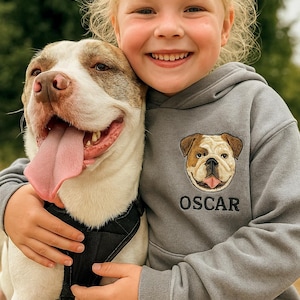 Personalisierter Hunde Hoodie mit Haustierfoto + Name Personalisierter Hunde Hoodie, personalisiertes Hunde-Shirt, benutzerdefinierter Hund benutzerdefinierte Haustier Kapuzen-Sweatshirt