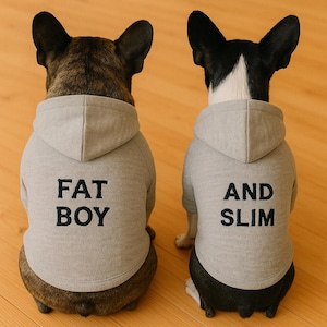 Customizable Fat Boy And Slim Pet Hoodie: Create a Unique Look for Your Pet, Personalized Dog and Cat Sweatshirt, Puppy Clothing