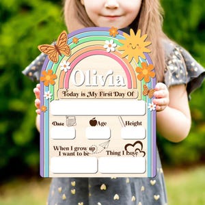 First & Last Day of School Interchangeable Sign, First Day Of School Sign, School Photo Props, Back to School Sign, Back to School Gift
